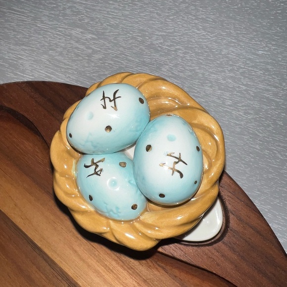 Nora Fleming Mini, Robins Egg Blue Birds Nest, First Version - Picture 2 of 7